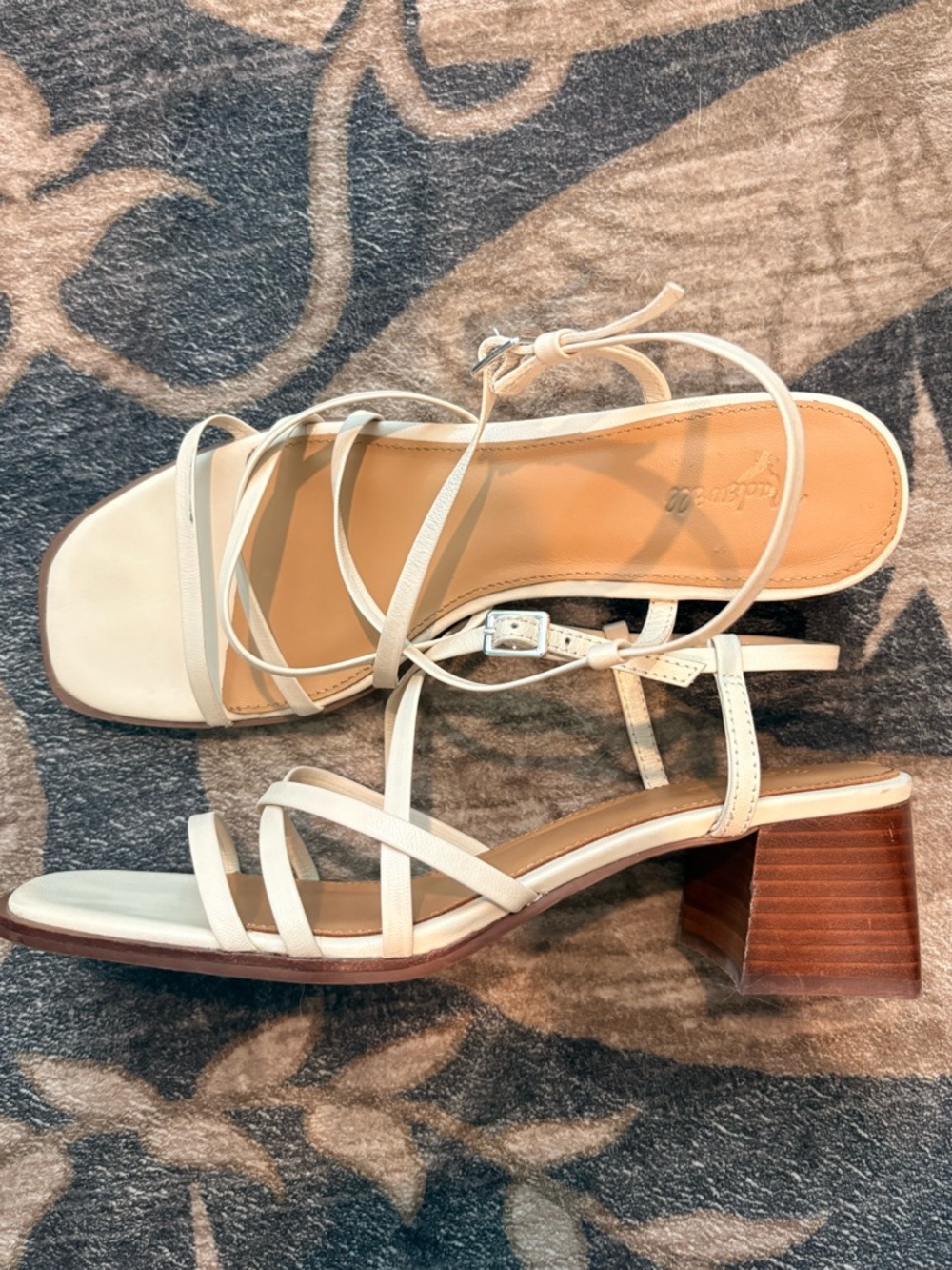 Madewell The Alissa Strappy Sandals Adjustable Ankle Strap & Block Heel. Size 10